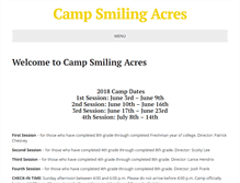 Tablet Screenshot of campsmilingacres.com